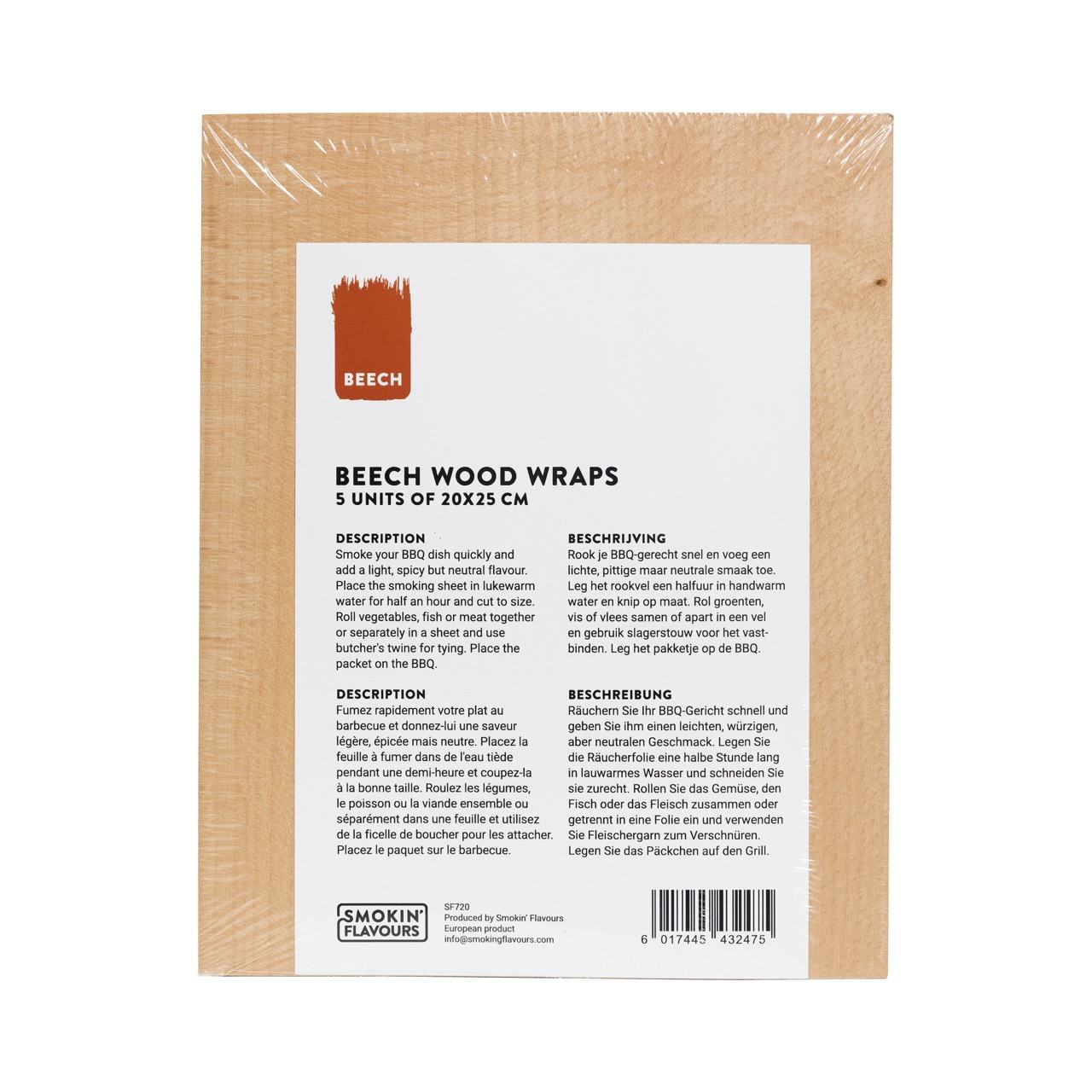 Smokin' Flavors smoke sheets beech 5 pieces